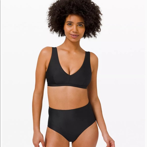 Lululemon Waterside V Swim Top *C/D Cup - black - Picture 3 of 7